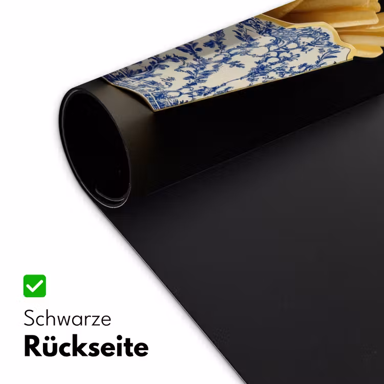 Friet - Porselein - Delfts blauw - Eten Muismat XXL klein -ysfeer2_duits
