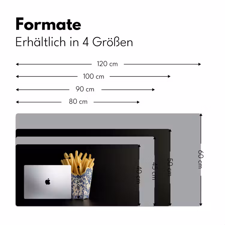 Friet - Porselein - Delfts blauw - Eten Muismat XXL klein -ysfeer5_duits