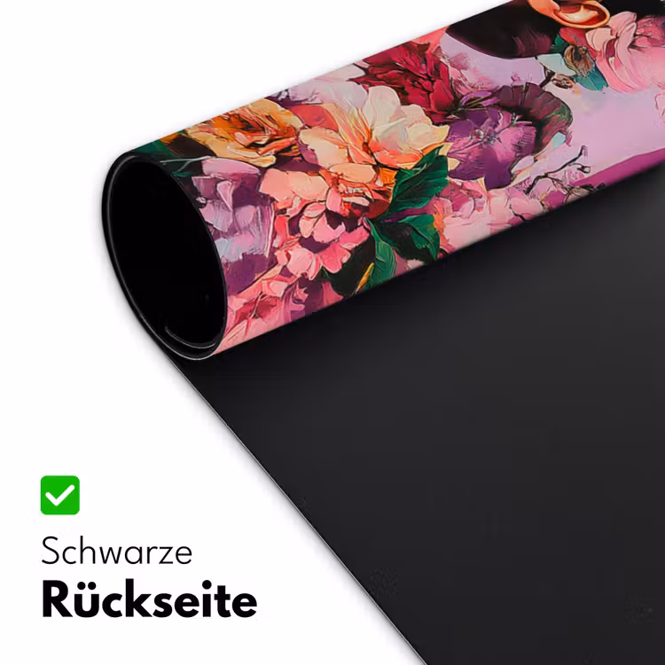 Portret - Vrouw - Abstract - Bloemen Muismat XXL klein -ysfeer2_duits