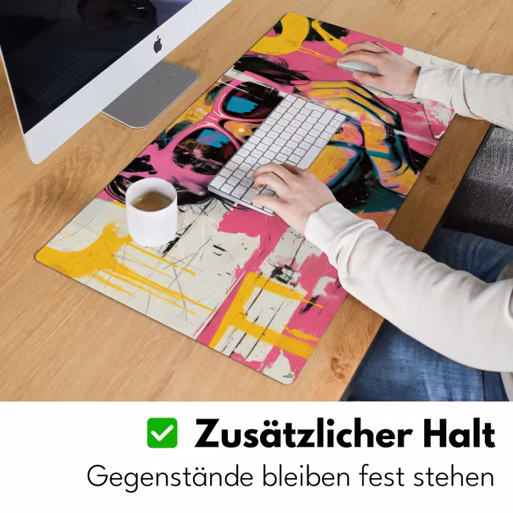 Portret - Vrouw - Abstract - Zonnebril Muismat XXL klein -ysfeer3_duits