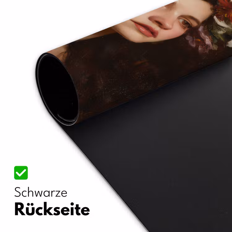 Portret - Vrouw - Bloemen Muismat XXL klein -ysfeer2_duits