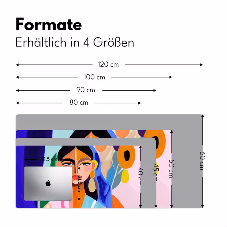 Portret - Vrouw - Modern Muismat XXL klein -ysfeer5_duits