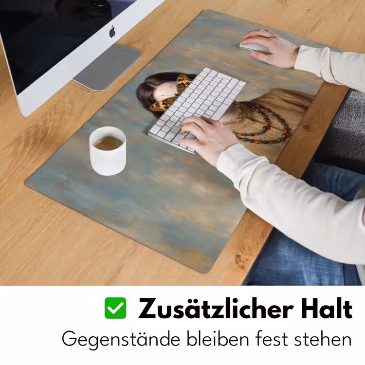 Portret - Vlinder - Kleurrijk Muismat XXL klein -ysfeer3_duits