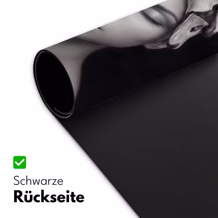 Portret - Zwaan - Zwart - Wit Muismat XXL klein -ysfeer2_duits