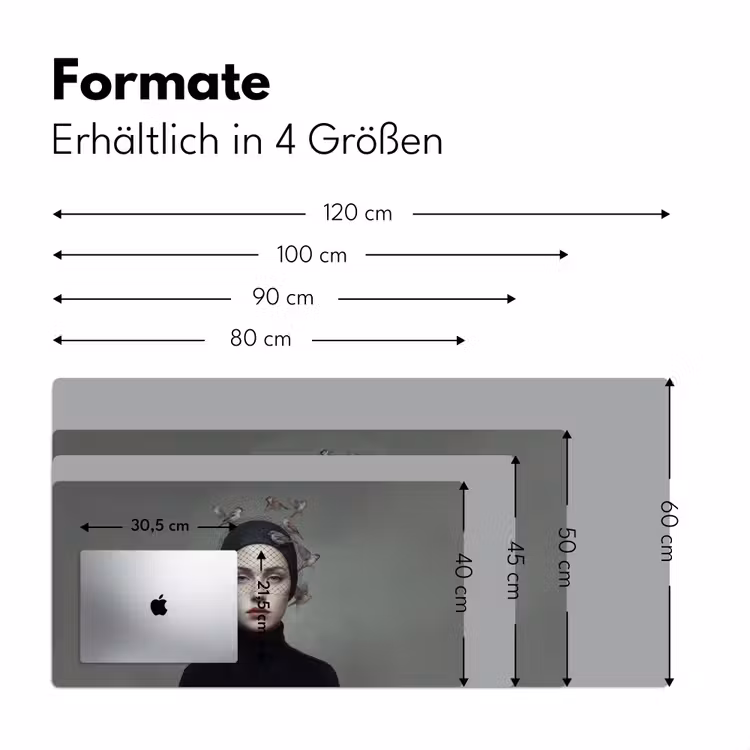 Portret - Vogels - Zwart Muismat XXL klein -ysfeer5_duits