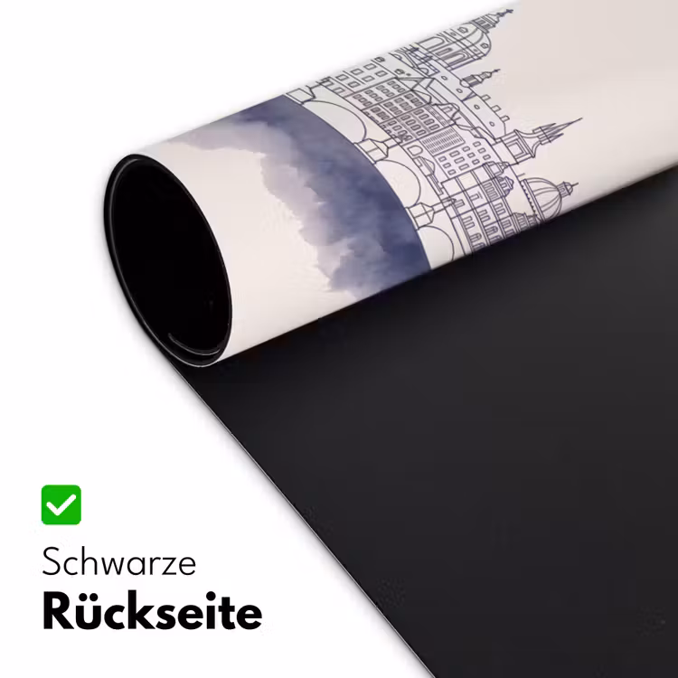 Schreibtischunterlage - Prag – Skyline – Architektur – Blau - Praag - Skyline - Architectuur - Blauw Muismat XXL klein