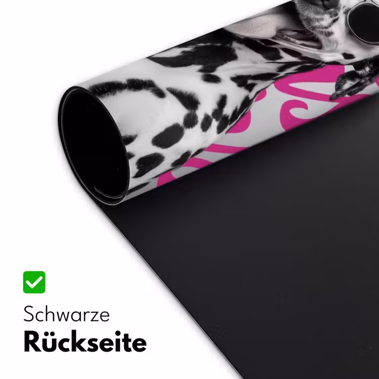 Cheers - Hond - Roze - Wijn Muismat XXL klein -ysfeer2_duits