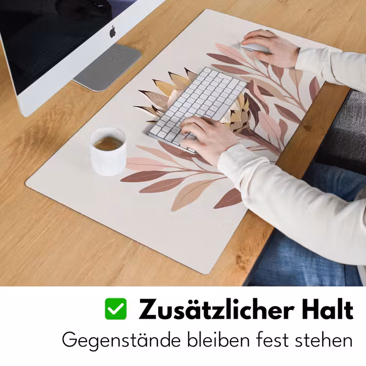 Protea - Bloem - Botanisch - Beige Muismat XXL klein -ysfeer3_duits