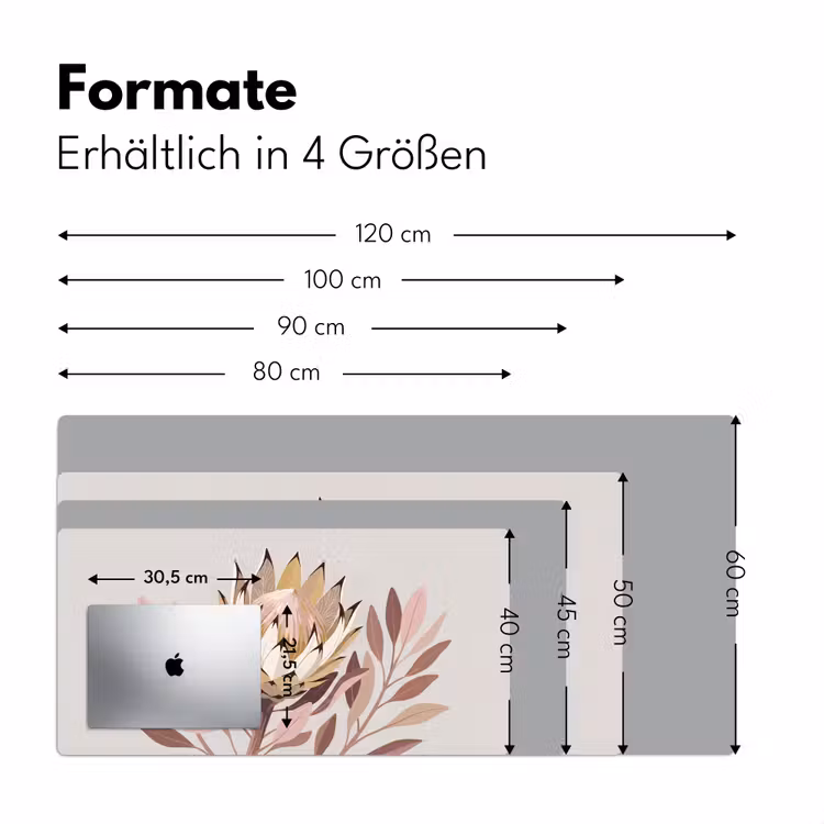 Protea - Bloem - Botanisch - Beige Muismat XXL klein -ysfeer5_duits