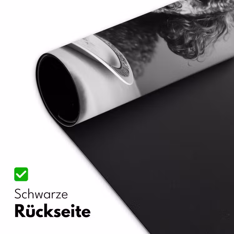 Poedel - Hond - Zwart - Wit - Schattig - Pasta Muismat XXL klein -ysfeer2_duits