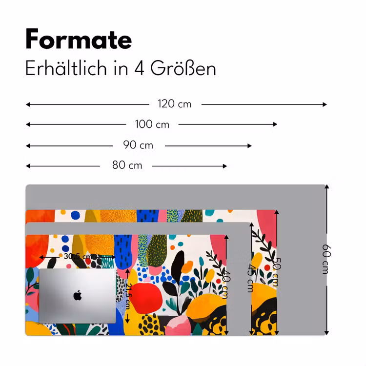 Stippen - Vormen - Modern - Kleuren Muismat XXL klein -ysfeer5_duits