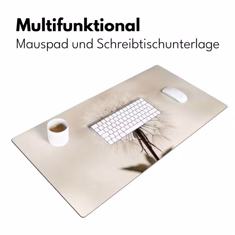 Paardenbloem - Minimalistisch - Wit Muismat XXL klein -ysfeer4_duits