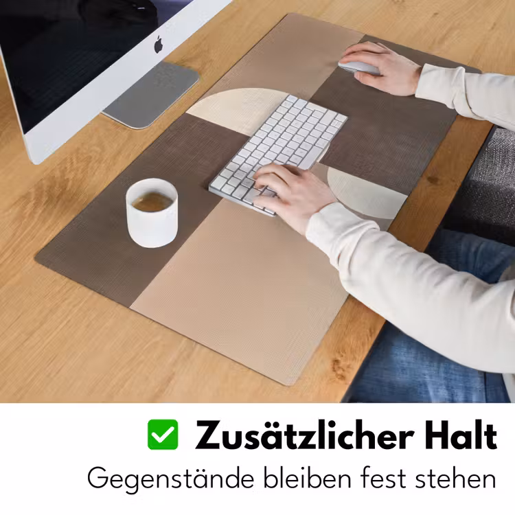 Raster - Halve cirkels - Contrast Muismat XXL klein -ysfeer3_duits