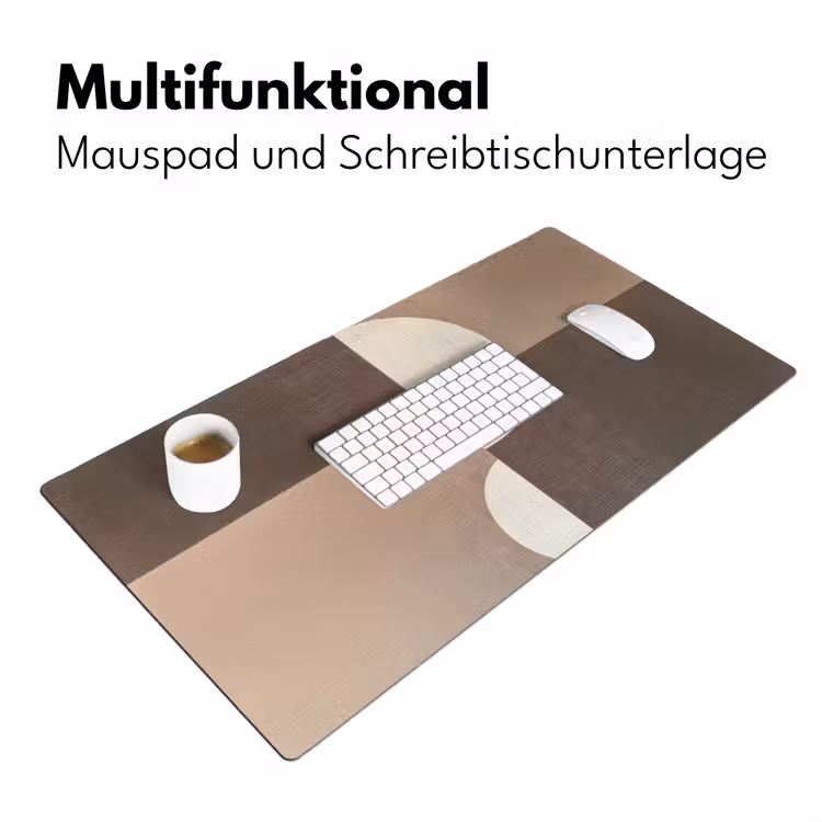 Raster - Halve cirkels - Contrast Muismat XXL klein -ysfeer4_duits