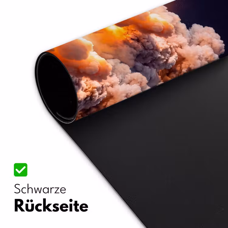 Schreibtischunterlage - Raumfahrzeug – Start – Sterne - Ruimtevaartuig - Lancering - Sterren Muismat XXL klein
