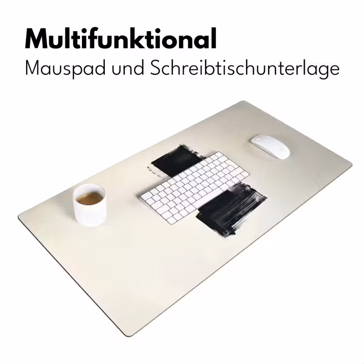 Rechthoeken - Penseelstreken - Abstract - Zwart Muismat XXL klein -ysfeer4_duits
