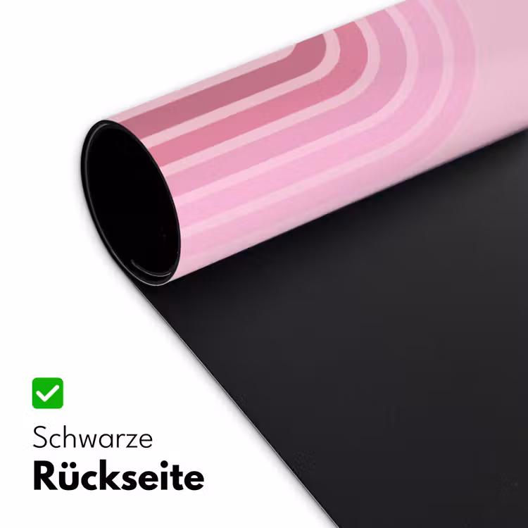 Schreibtischunterlage - Regenbogen – Rosa – Abstrakt – Modern – Minimalistisch - Regenboog - Roze - Abstract - Modern - Minimalistisch Muismat XXL klein