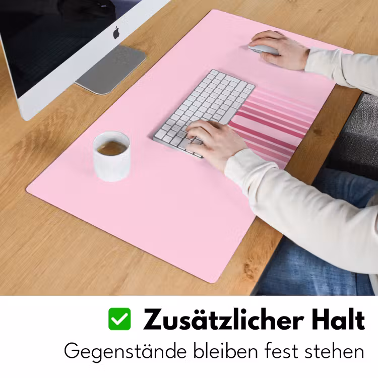 Schreibtischunterlage - Regenbogen – Rosa – Abstrakt – Modern – Minimalistisch - Regenboog - Roze - Abstract - Modern - Minimalistisch Muismat XXL klein
