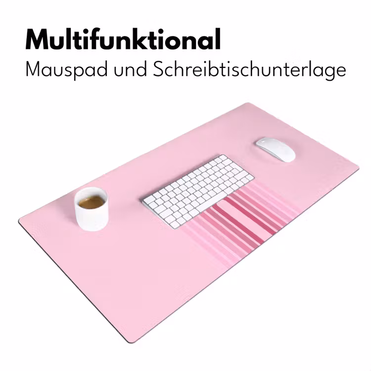 Schreibtischunterlage - Regenbogen – Rosa – Abstrakt – Modern – Minimalistisch - Regenboog - Roze - Abstract - Modern - Minimalistisch Muismat XXL klein
