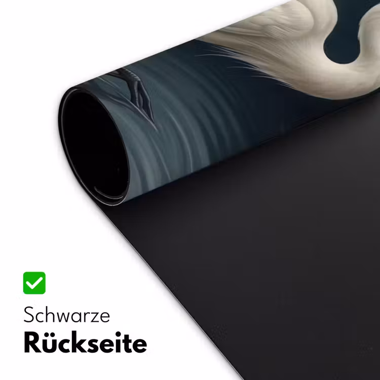 Reiger - Water - Natuur - Modern - Wit Muismat XXL klein -ysfeer2_duits