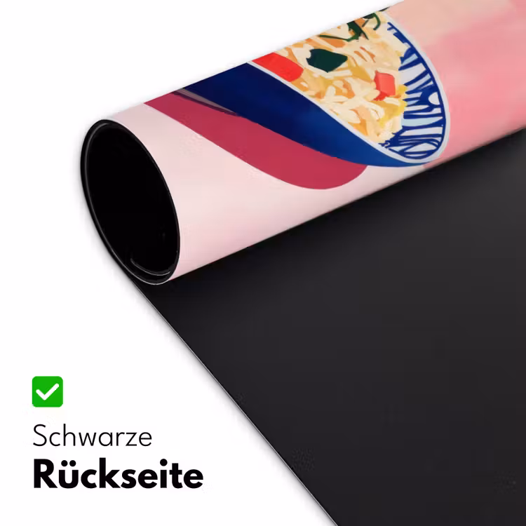 Rijst - Illustratie - Kom - Groente Muismat XXL klein -ysfeer2_duits