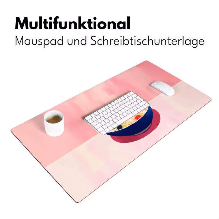 Rijst - Illustratie - Kom - Groente Muismat XXL klein -ysfeer4_duits