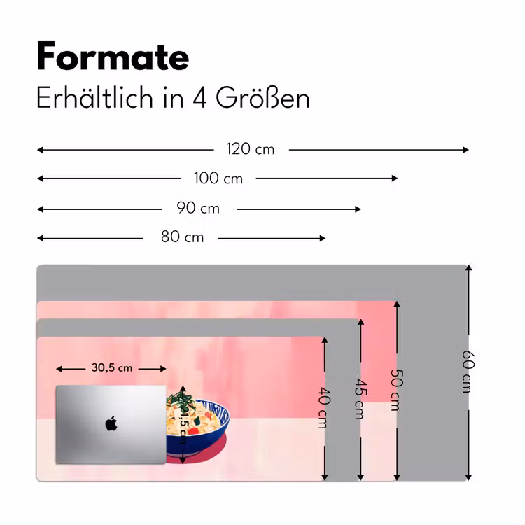 Rijst - Illustratie - Kom - Groente Muismat XXL klein -ysfeer5_duits