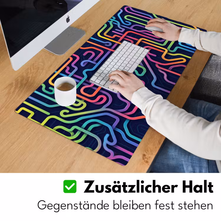 Retro - Abstract - Neon Muismat XXL klein -ysfeer3_duits