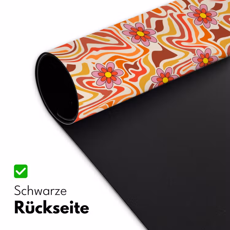Retro - Bloemen - Patroon Muismat XXL klein 681 -ysfeer2_duits