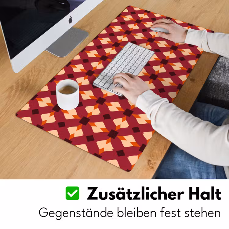 Retro - Patroon - Kleurrijk Muismat XXL klein 681 -ysfeer3_duits