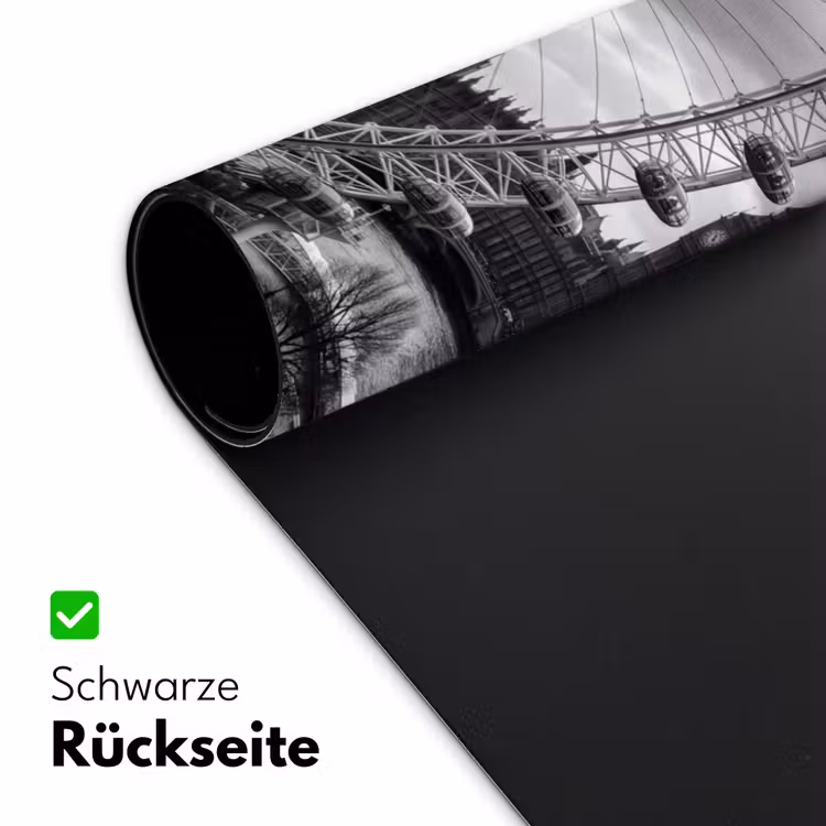 Reuzenrad - Klokkentoren - Architectuur - Zwart-wit - Stad Muismat XXL klein -ysfeer2_duits