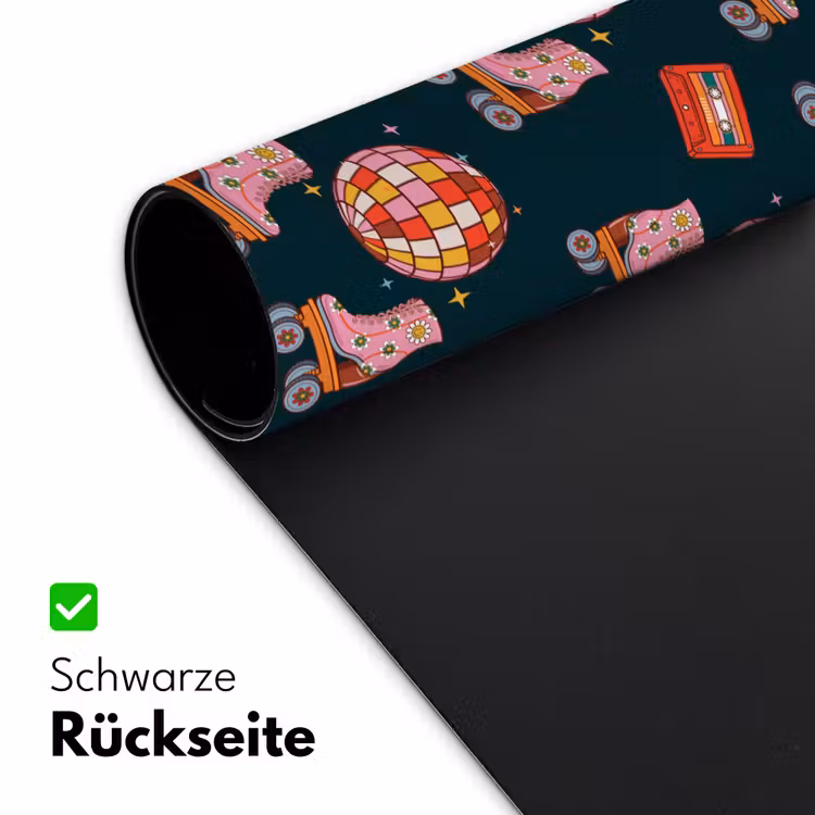 Rolschaatsen - Patroon - Disco Muismat XXL klein 681 -ysfeer2_duits