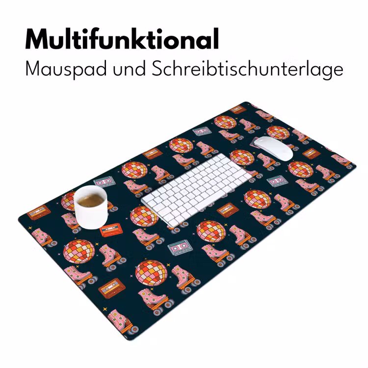Rolschaatsen - Patroon - Disco Muismat XXL klein 681 -ysfeer4_duits