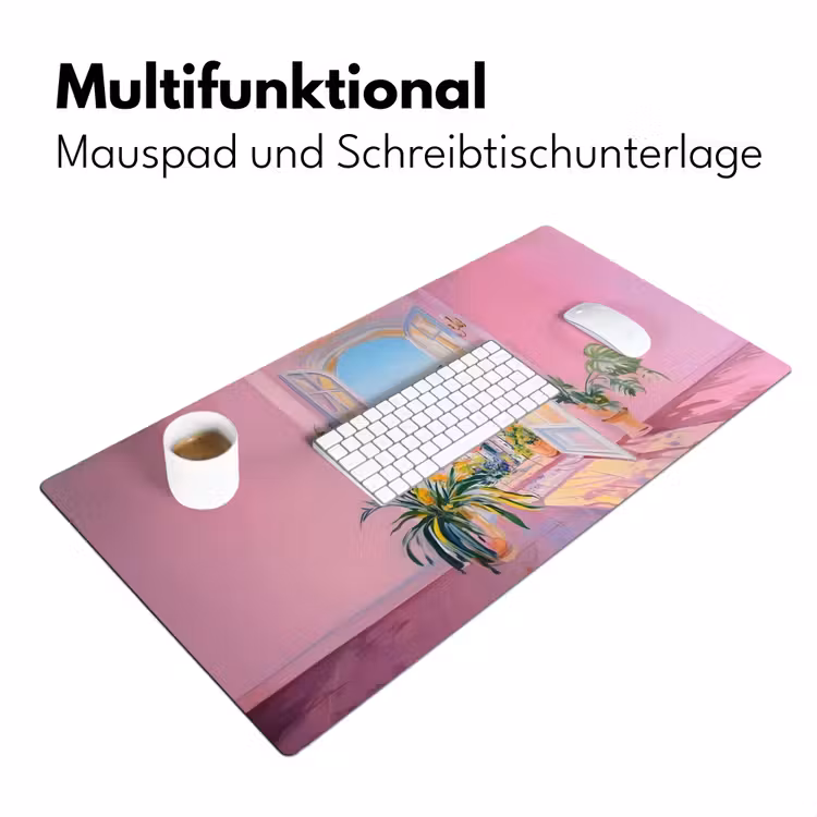 Roze - Buiten - Verf Muismat XXL klein -ysfeer4_duits