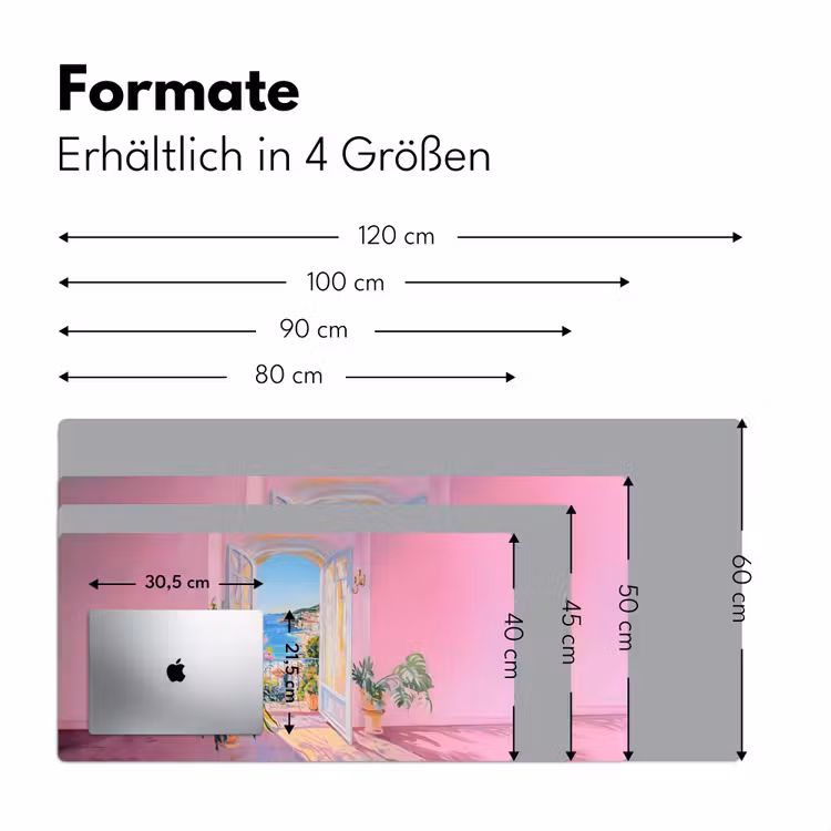 Roze - Buiten - Verf Muismat XXL klein -ysfeer5_duits
