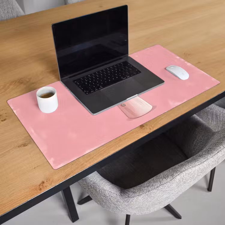 Roze - Mokkapot - Illustratie - Koffie Muismat XXL klein -sfeer1