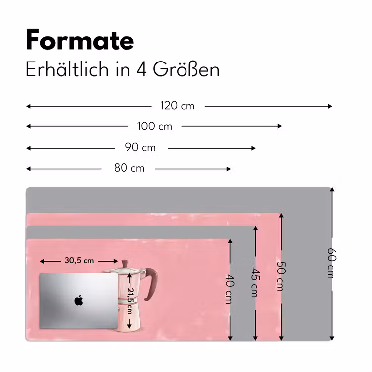 Roze - Mokkapot - Illustratie - Koffie Muismat XXL klein -ysfeer5_duits