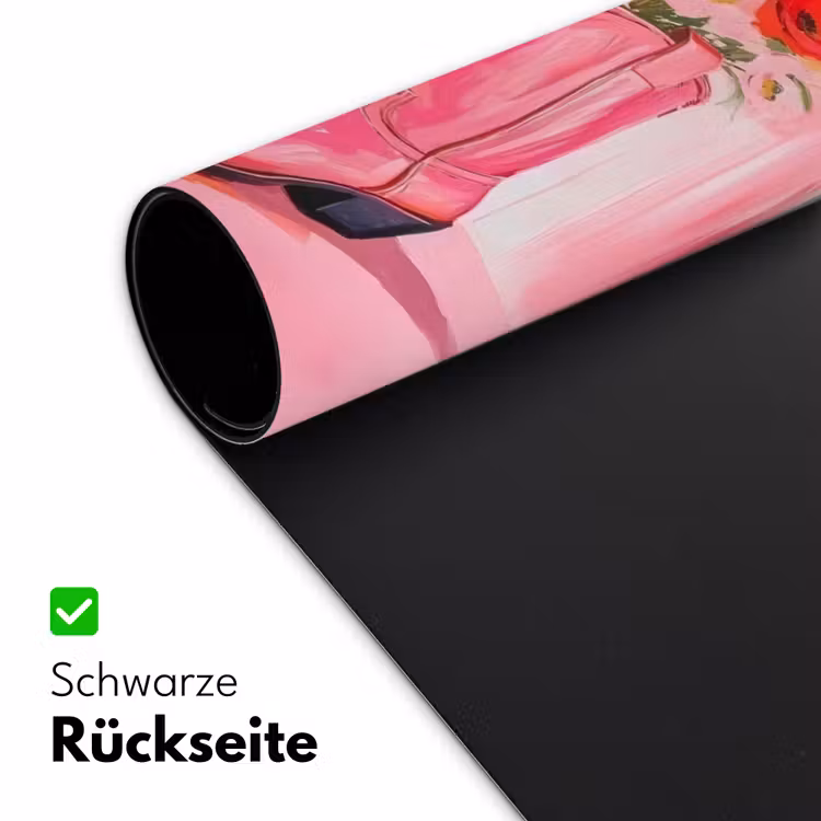 Roze - Bloemen - Cowboy Muismat XXL klein -ysfeer2_duits