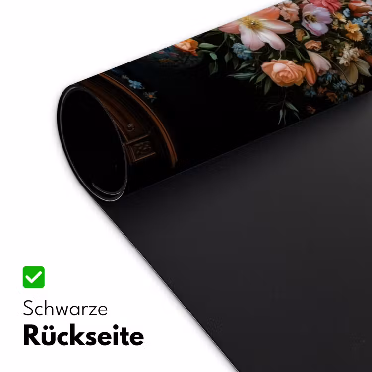 Roze - Bloemen - Vaas - Kleuren Muismat XXL klein -ysfeer2_duits