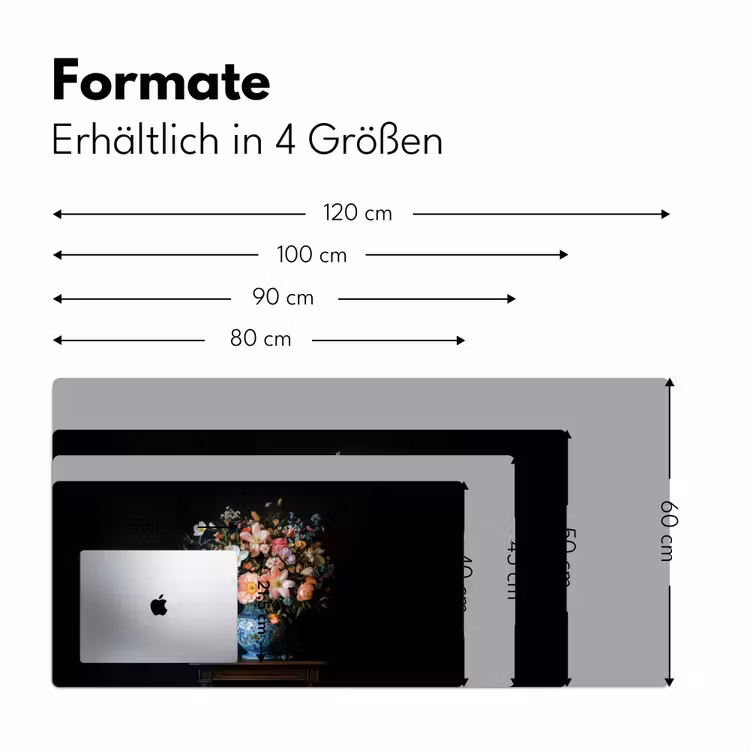 Roze - Bloemen - Vaas - Kleuren Muismat XXL klein -ysfeer5_duits