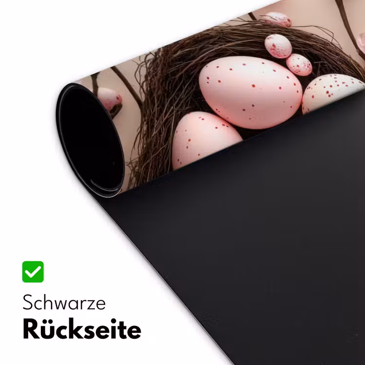 Roze - Bloesems - Eieren Muismat XXL klein -ysfeer2_duits