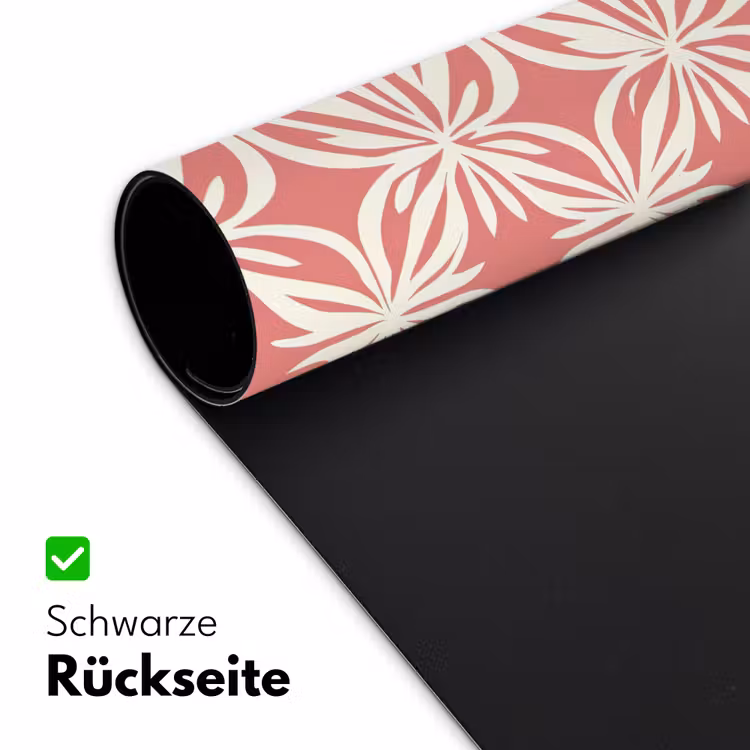 Roze - Bloemenmotief - Wit - Modern Muismat XXL klein 681 -ysfeer2_duits