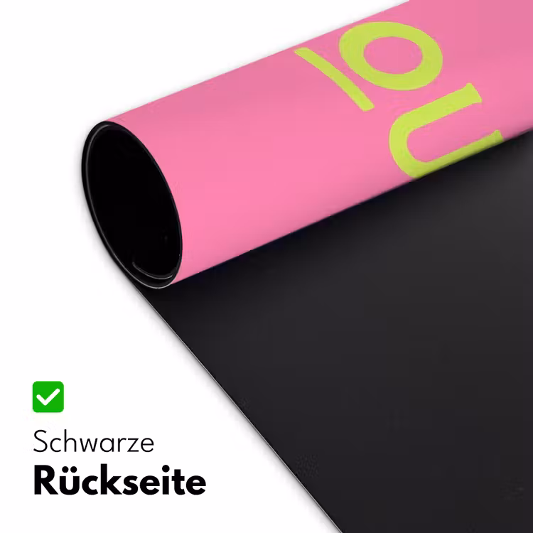 Roze - Groene Bonjour - art-deco Muismat XXL klein -ysfeer2_duits