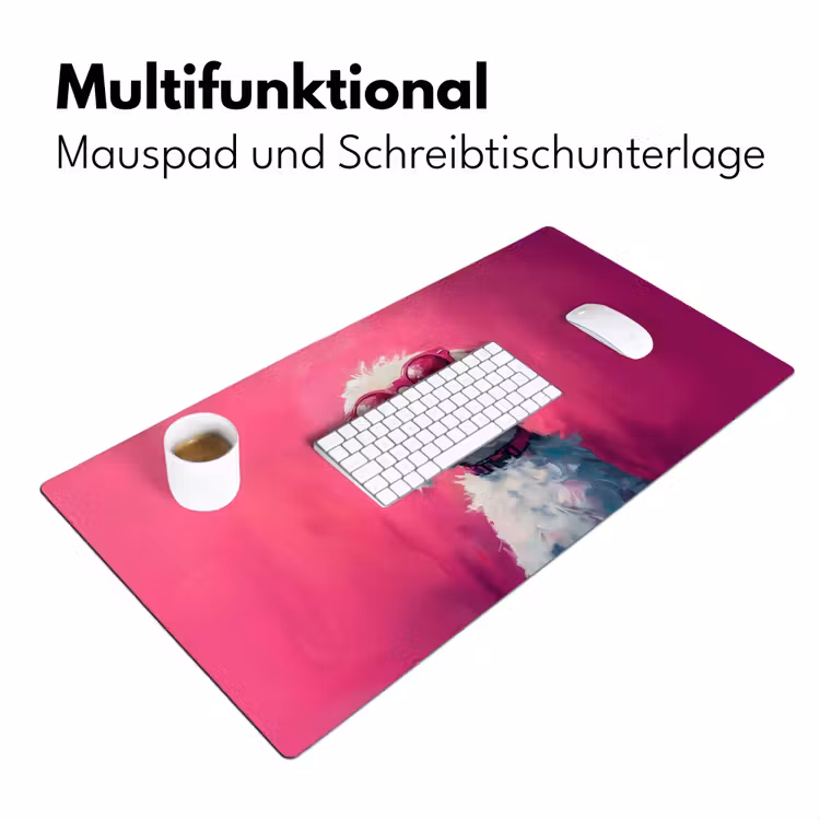 Pink - Hond - Bubbel Muismat XXL klein -ysfeer4_duits