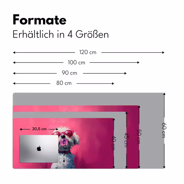 Pink - Hond - Bubbel Muismat XXL klein -ysfeer5_duits