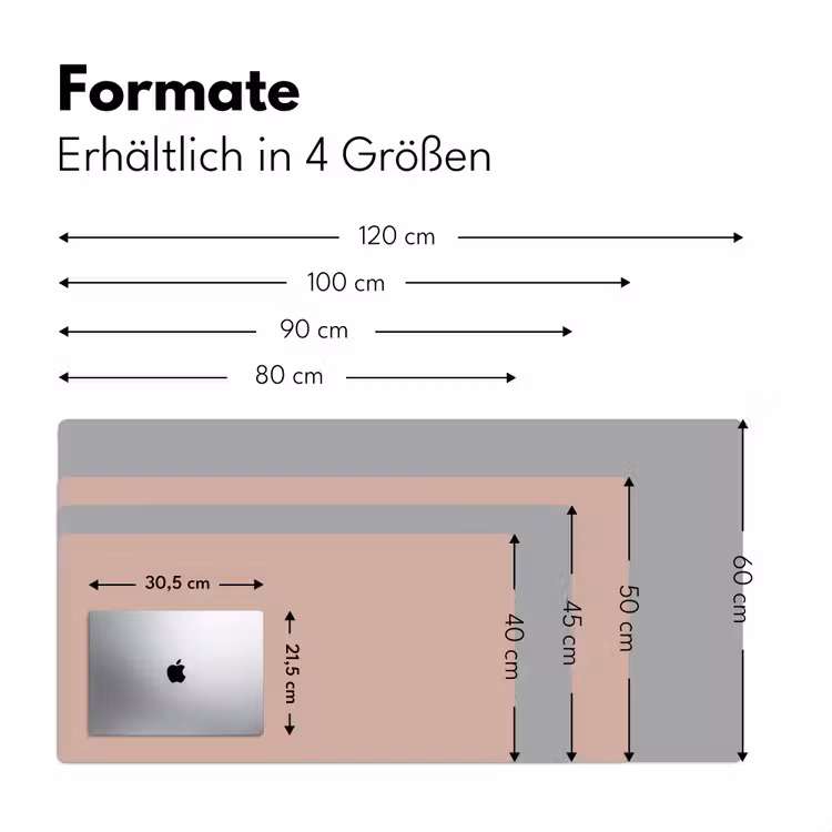 Roze - Palet - Oud - Effen - Oudroze Muismat XXL klein -ysfeer5_duits