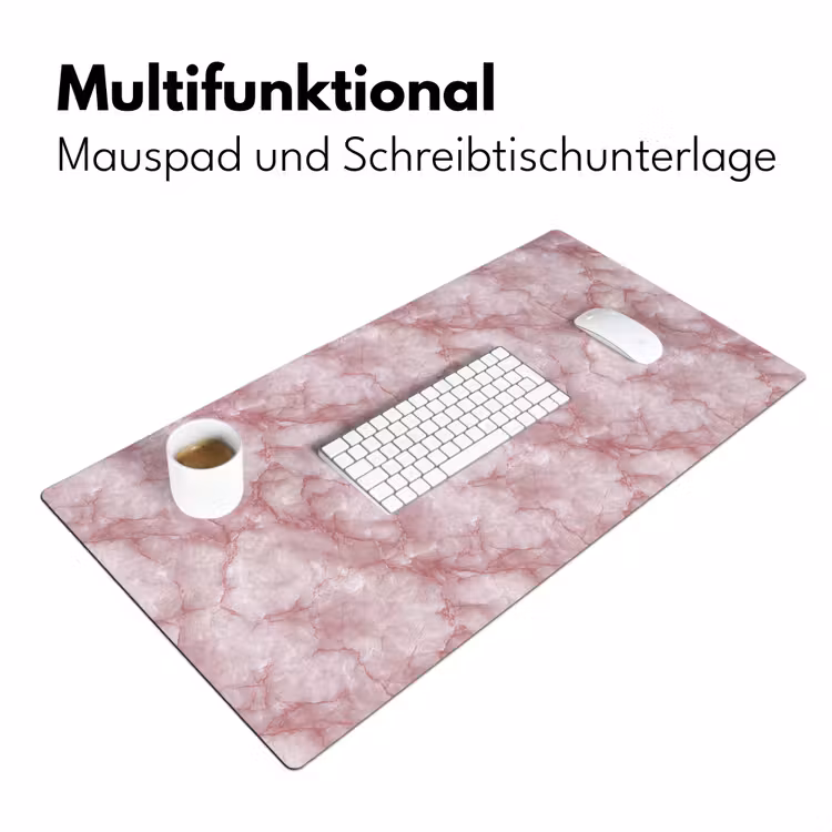 Roze - Kwartsmarmer - Aders Muismat XXL klein 681 -ysfeer4_duits