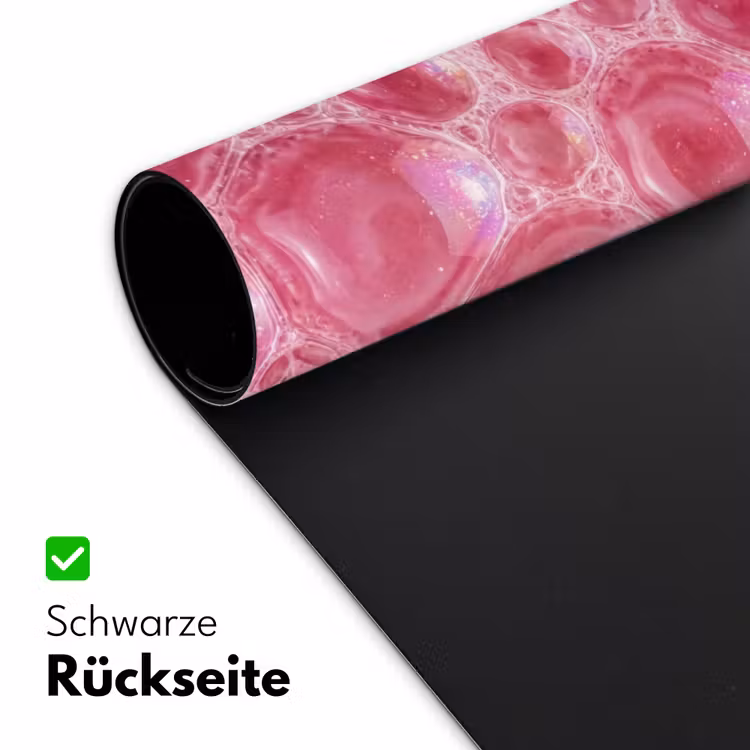 Roze - Schuim - Bubbels Muismat XXL klein -ysfeer2_duits