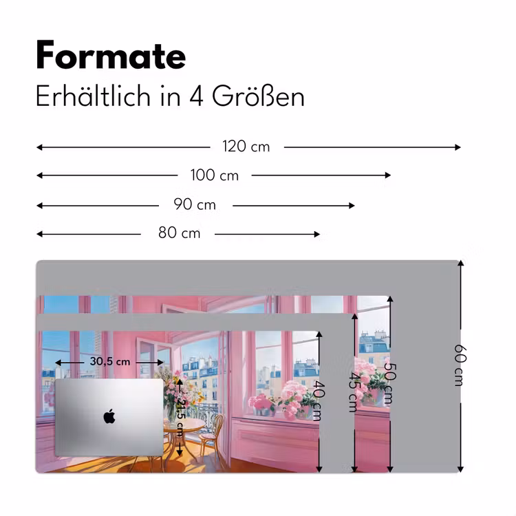 Pink - City - Bloemen Muismat XXL klein -ysfeer5_duits