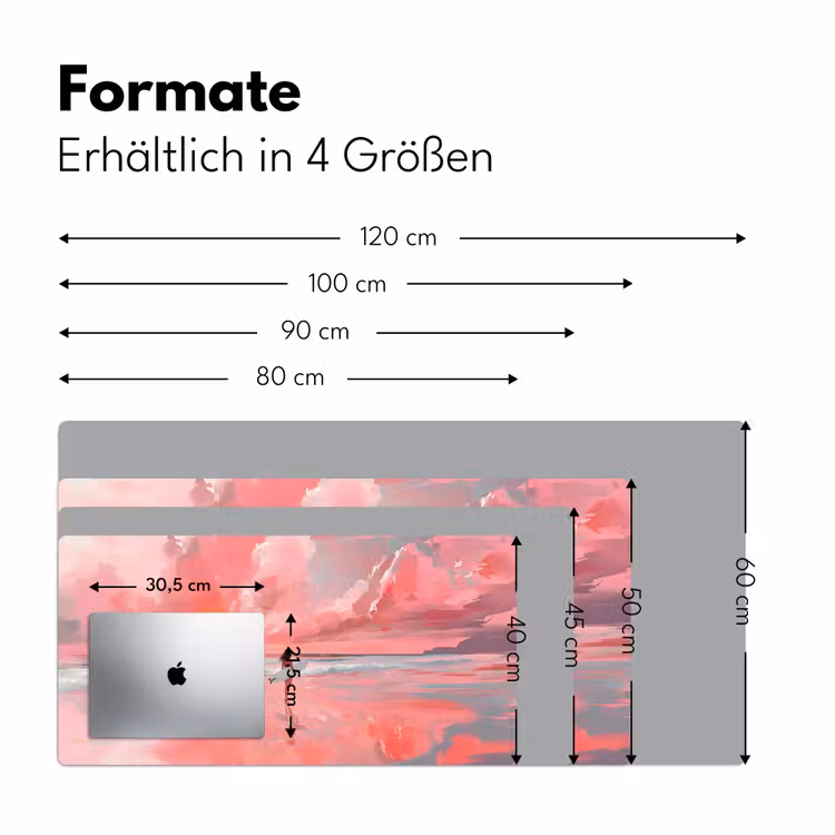 Roze - Surfen - Zee Muismat XXL klein -ysfeer5_duits